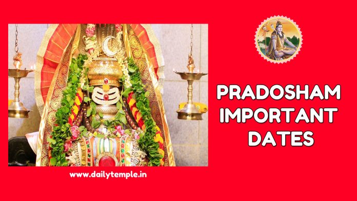 Pradosham imporant dates